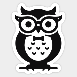 Nerdy Owl Sticker